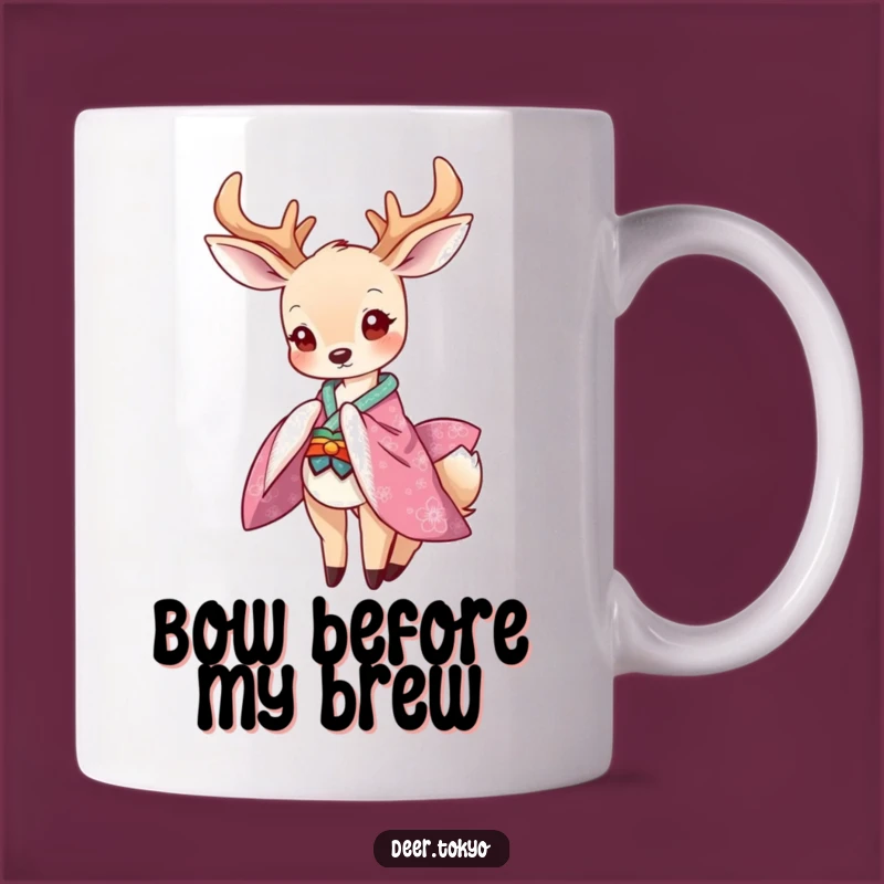 Funny Deer Kimono Mug: Playful Elegance in Every Sip!