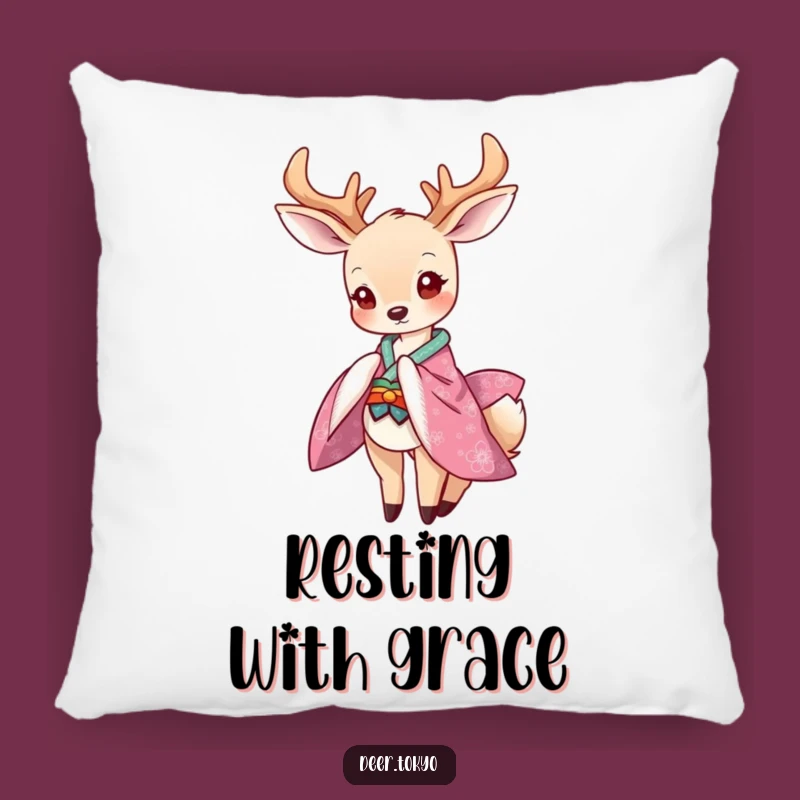 Deer Kimono Pillow: Cozy Comfort with Playful Elegance!