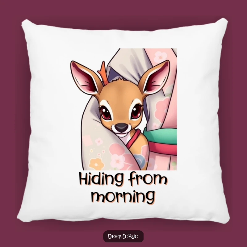 Cozy Deer Kimono Pillow: Cuddle Up with Peek-a-Boo Cuteness