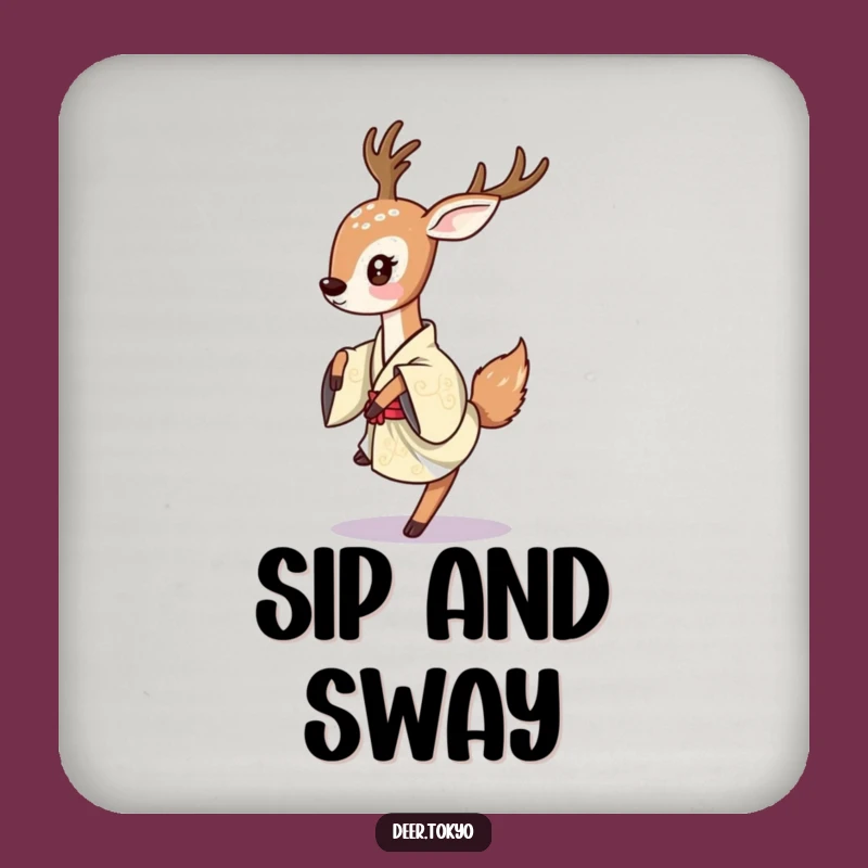 Artistic Deer Kimono Coasters: Protect Surfaces with Dancing Elegance