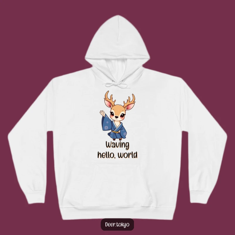 Funny Charming Deer Blue Kimono Hoodie - Cozy & Chic Gift