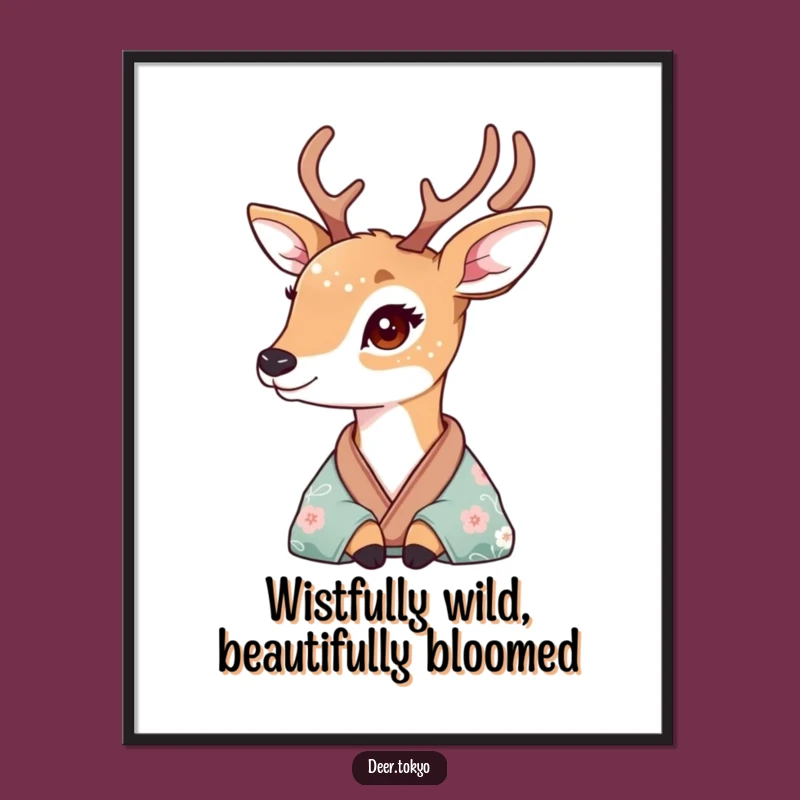 Serene Free Printable Wall Art: Wistful Deer - Downloadable Artistic Decor