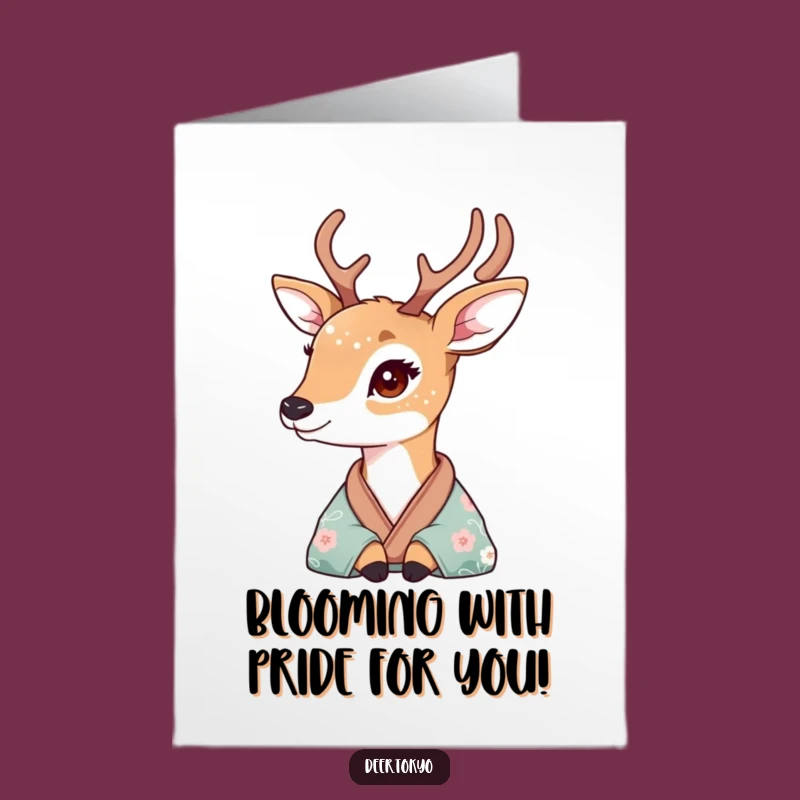 Elegant Free Printable Congrats Card: Wistful Deer - Print at Home Grace
