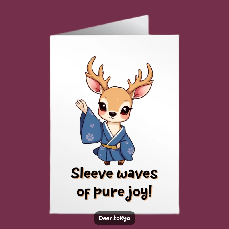 Free Printable Congrats Card: Charming Deer, Sophisticated Downloadable Celebration Gift