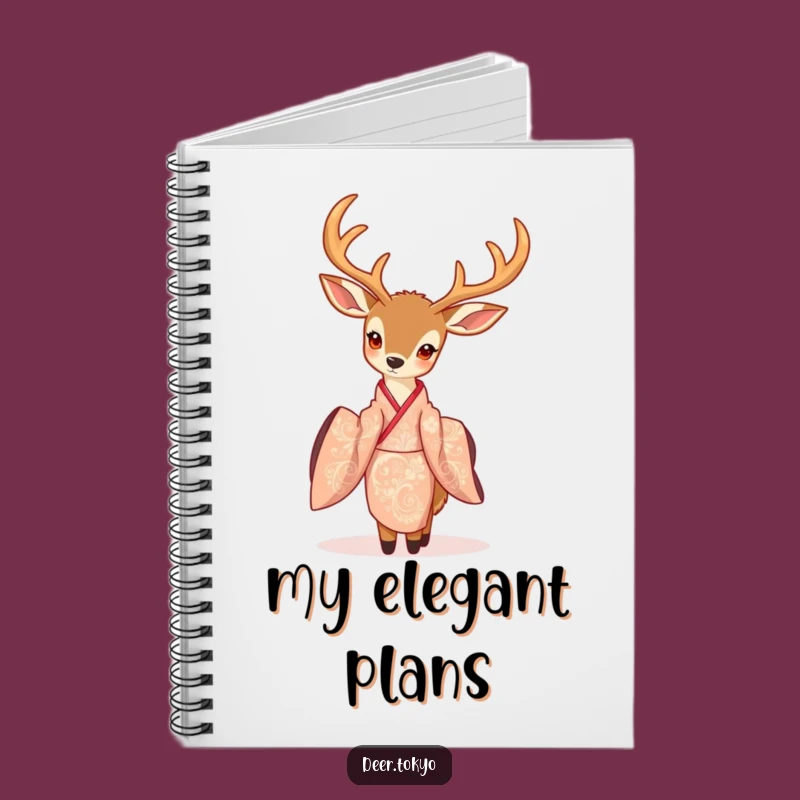 Elegant Deer Kimono Notebook: Journal Your Thoughts with Artistic Grace